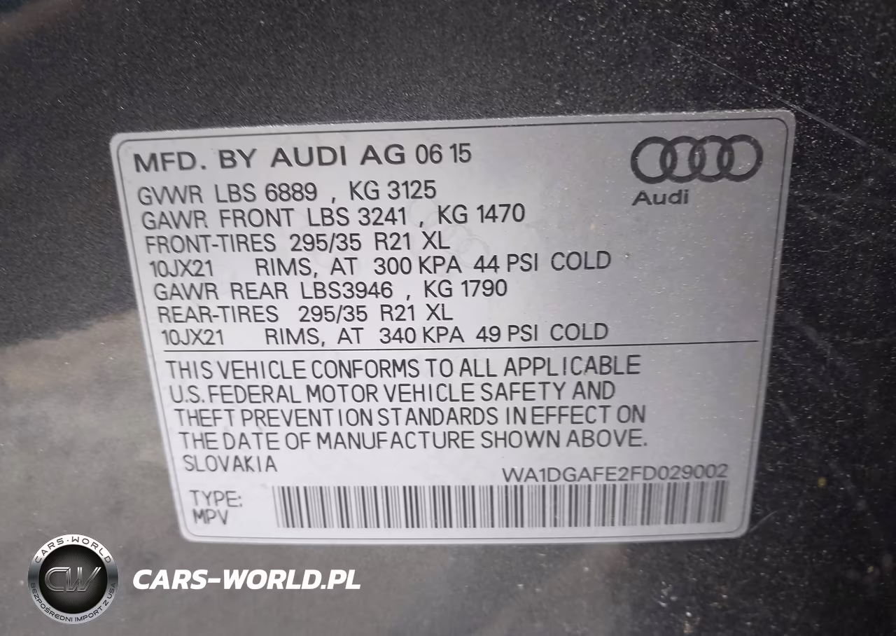 2015 Audi Q7 Prestige VIN:WA1DGAFE2FD029002 - 9