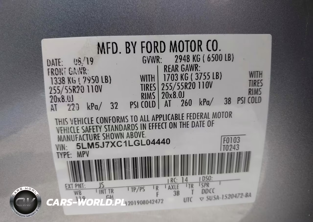 2020 Lincoln Aviator Reserve VIN:5LM5J7XC1LGL04440 - 9