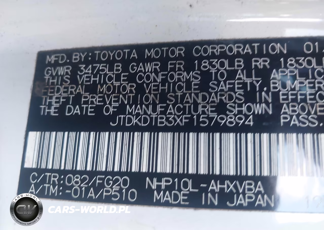 2015 Toyota Prius C Two VIN:JTDKDTB3XF1579894 - 9