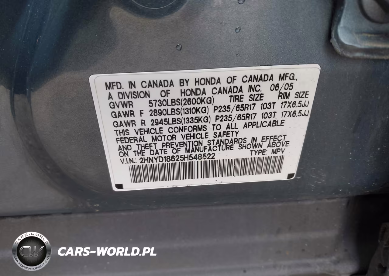 2005 Acura Mdx VIN:2HNYD18625H548522 - 9