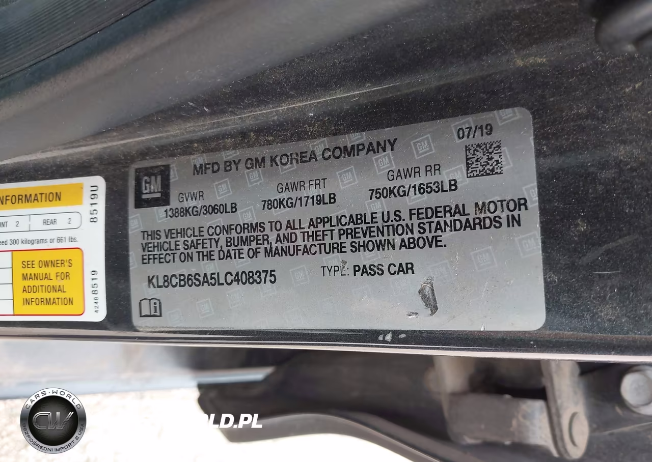 2020 Chevrolet Spark Fwd Ls Automatic VIN:KL8CB6SA5LC408375 - 9