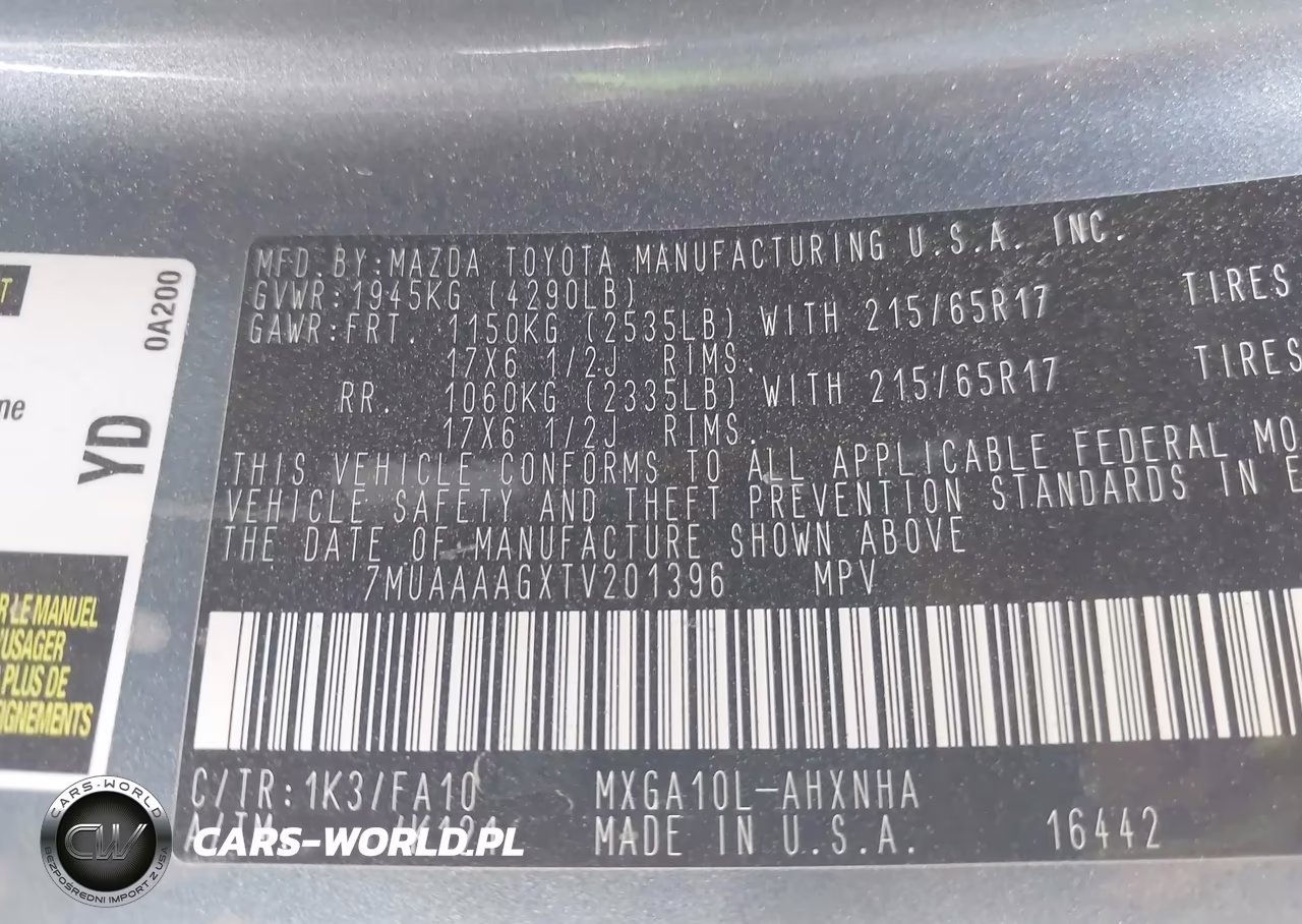 2026 Toyota Corolla Cross L VIN:7MUAAAAGXTV201396 - 9