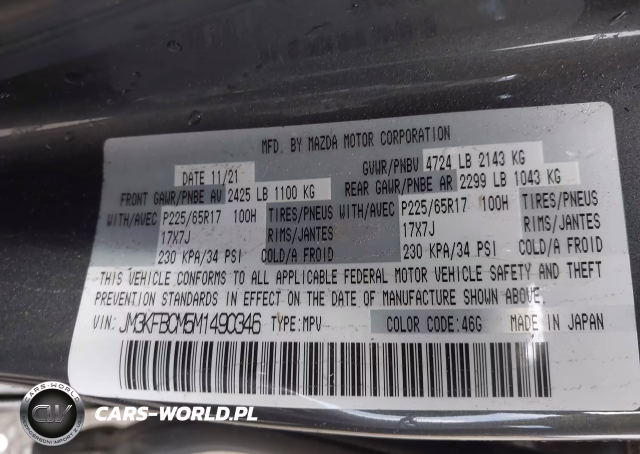 2021 Mazda Cx-5 Touring VIN:JM3KFBCM5M1490346 - 9