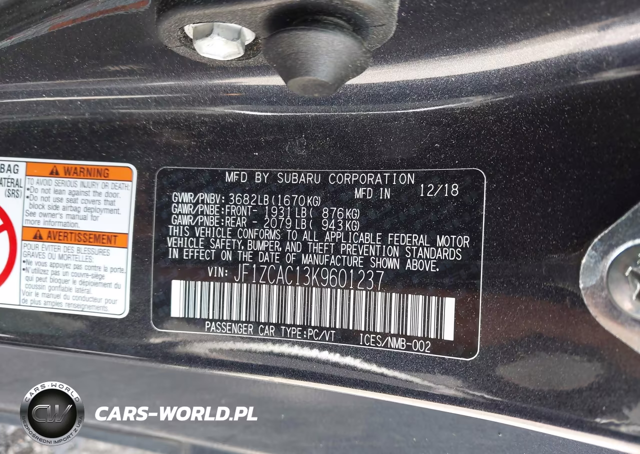 2019 Subaru Brz Limited VIN:JF1ZCAC13K9601237 - 9