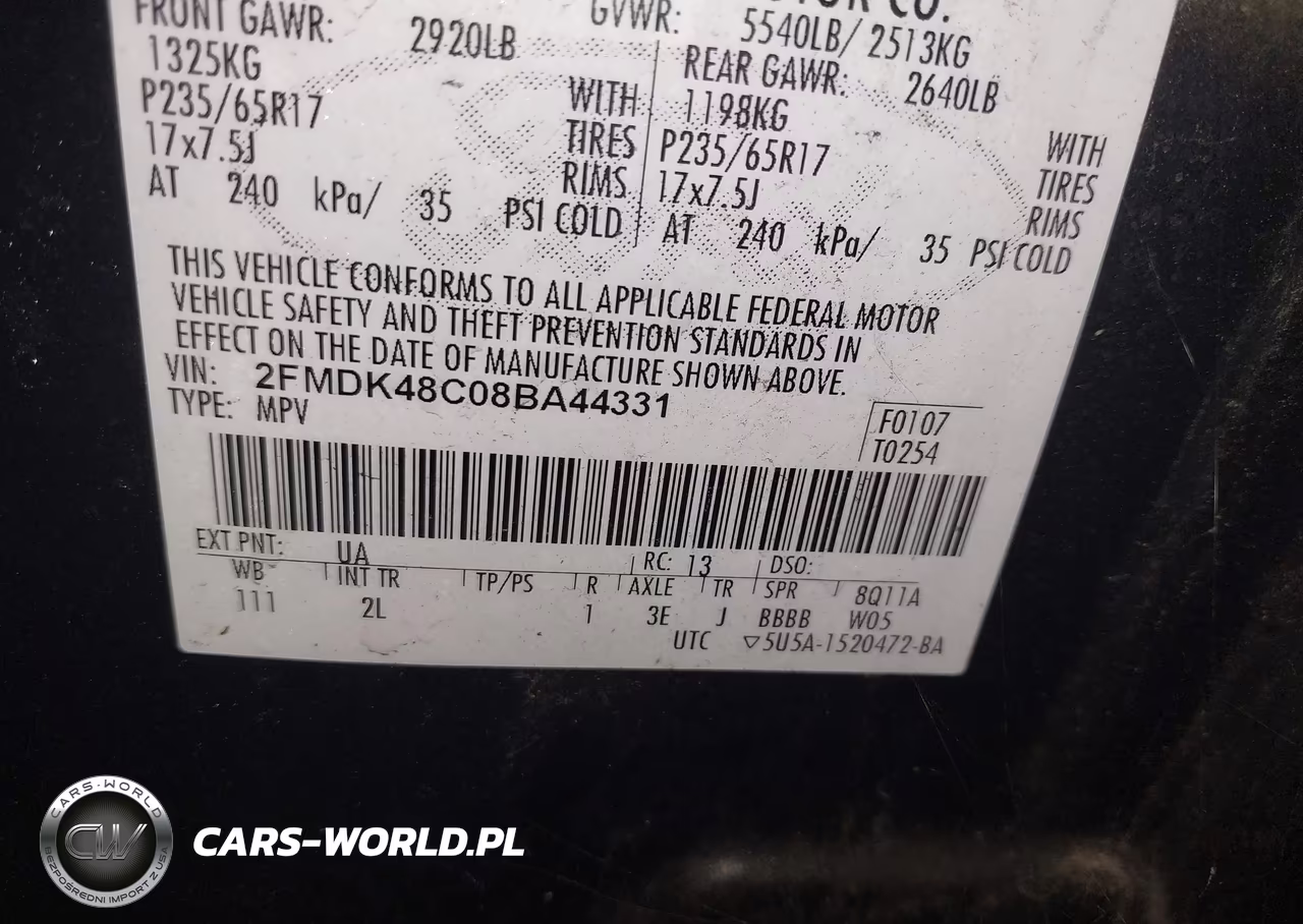 2008 Ford Edge Sel VIN:2FMDK48C08BA44331 - 9