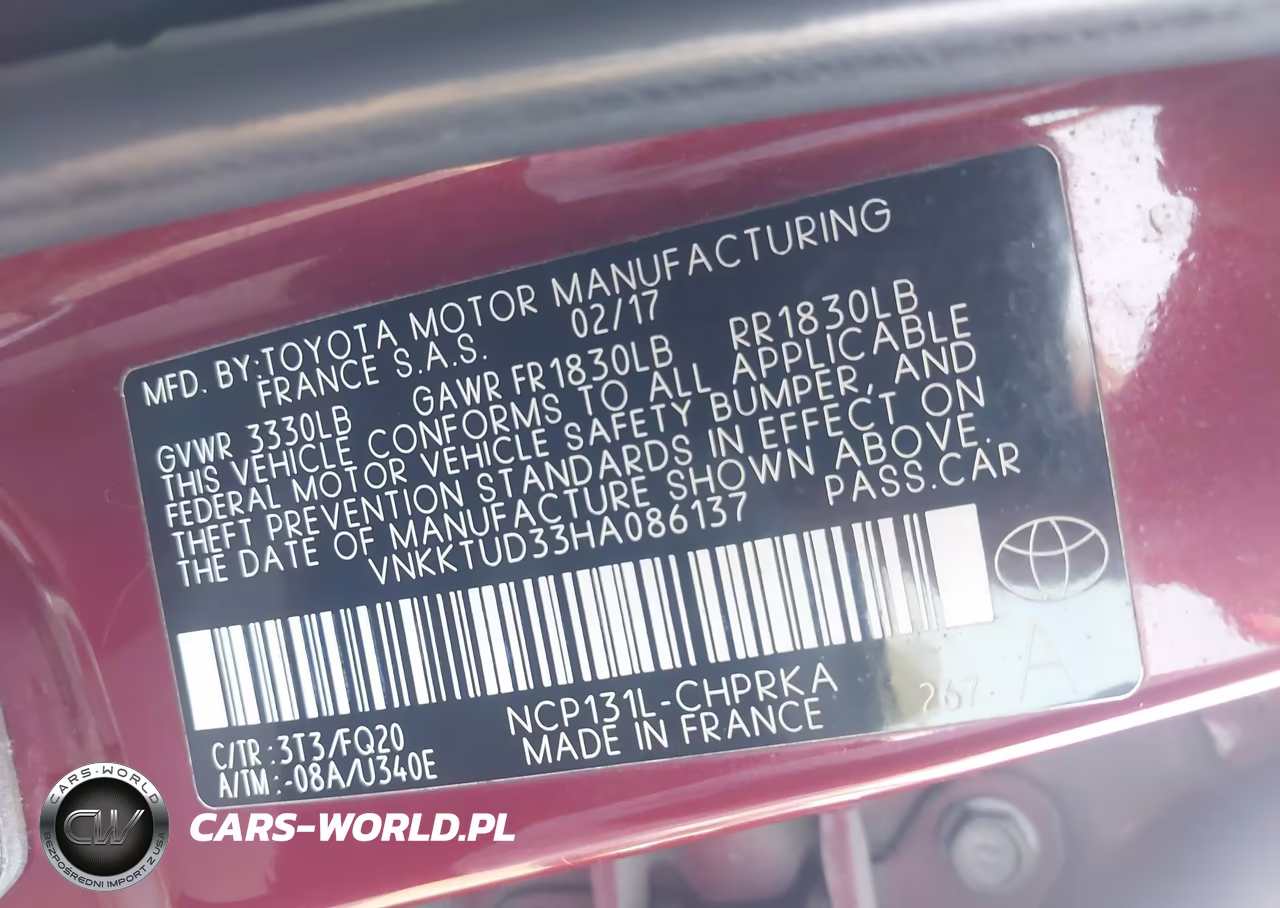 2017 Toyota Yaris L VIN:VNKKTUD33HA086137 - 9