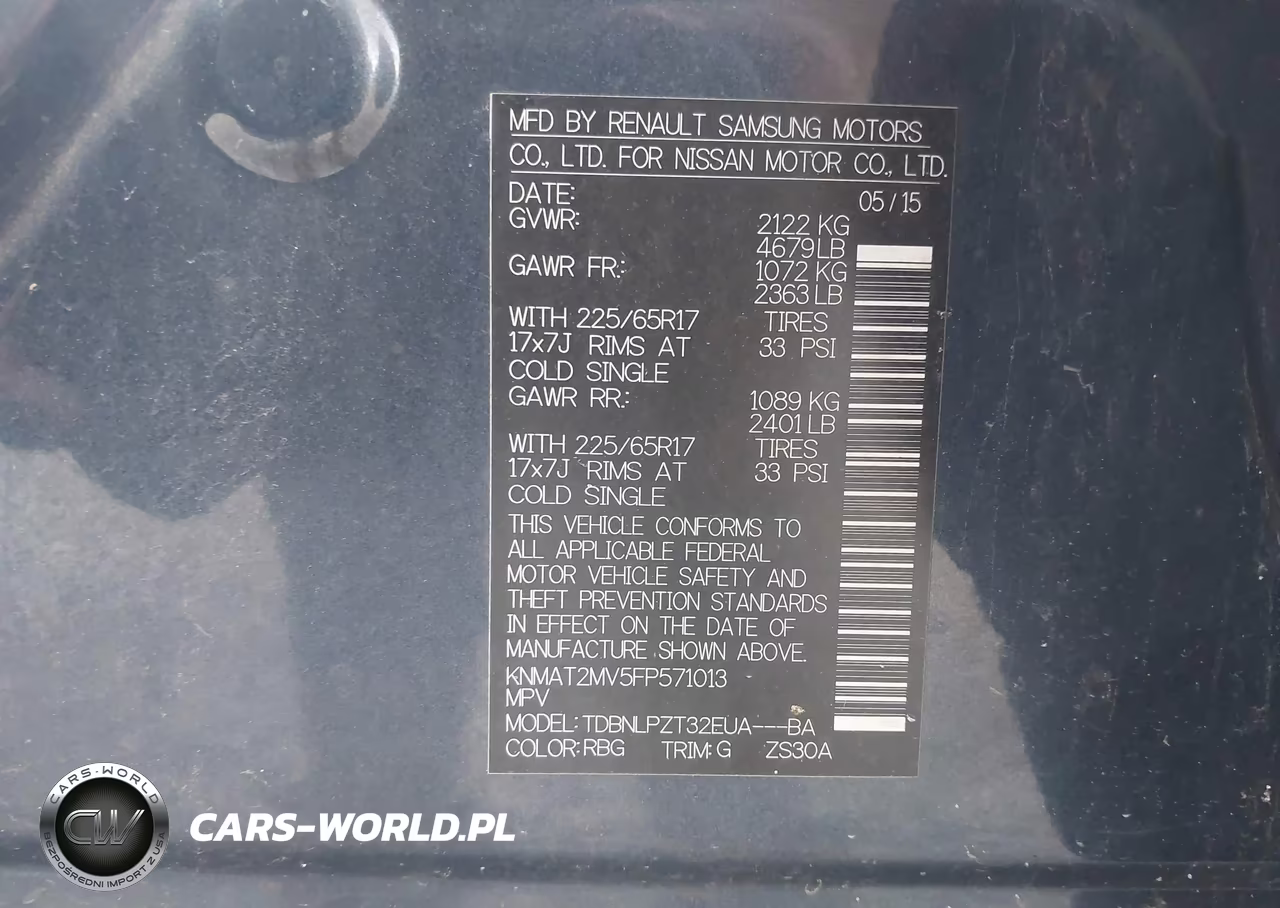 2015 Nissan Rogue S VIN:KNMAT2MV5FP571013 - 9