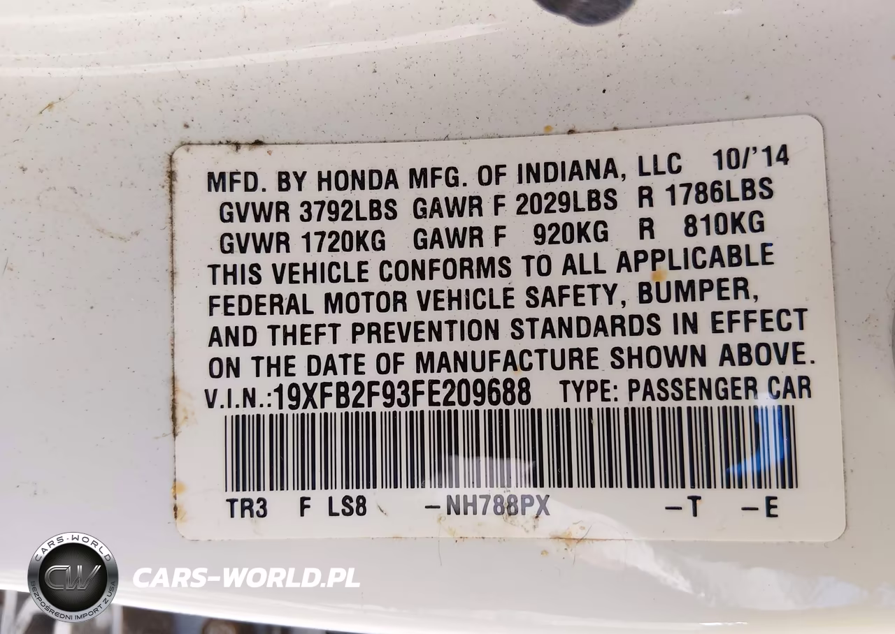 2015 Honda Civic Ex-L VIN:19XFB2F93FE209688 - 9