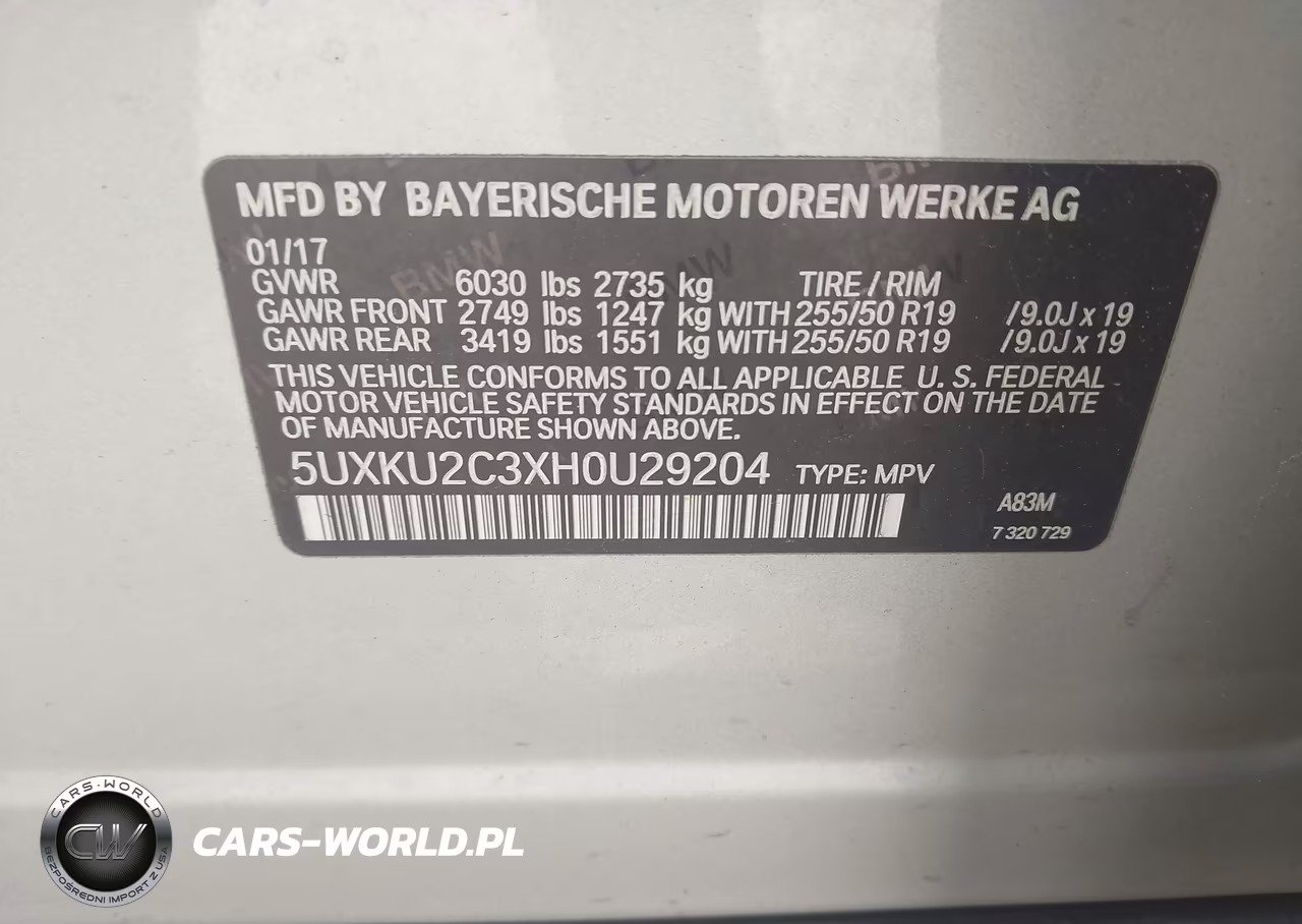 2017 BMW X6 xDrive35I VIN:5UXKU2C3XH0U29204 - 9