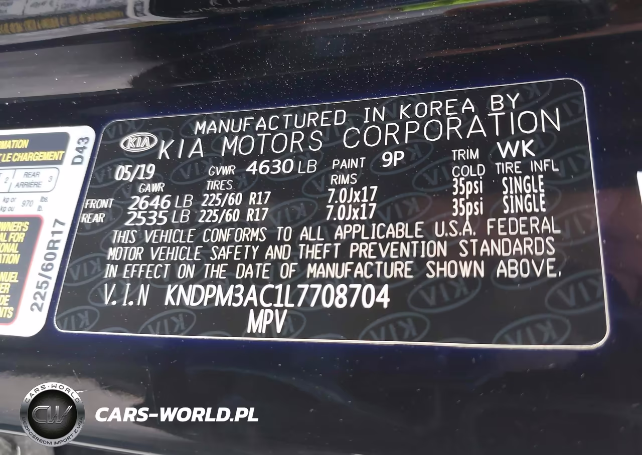 2020 Kia Sportage Lx VIN:KNDPM3AC1L7708704 - 9