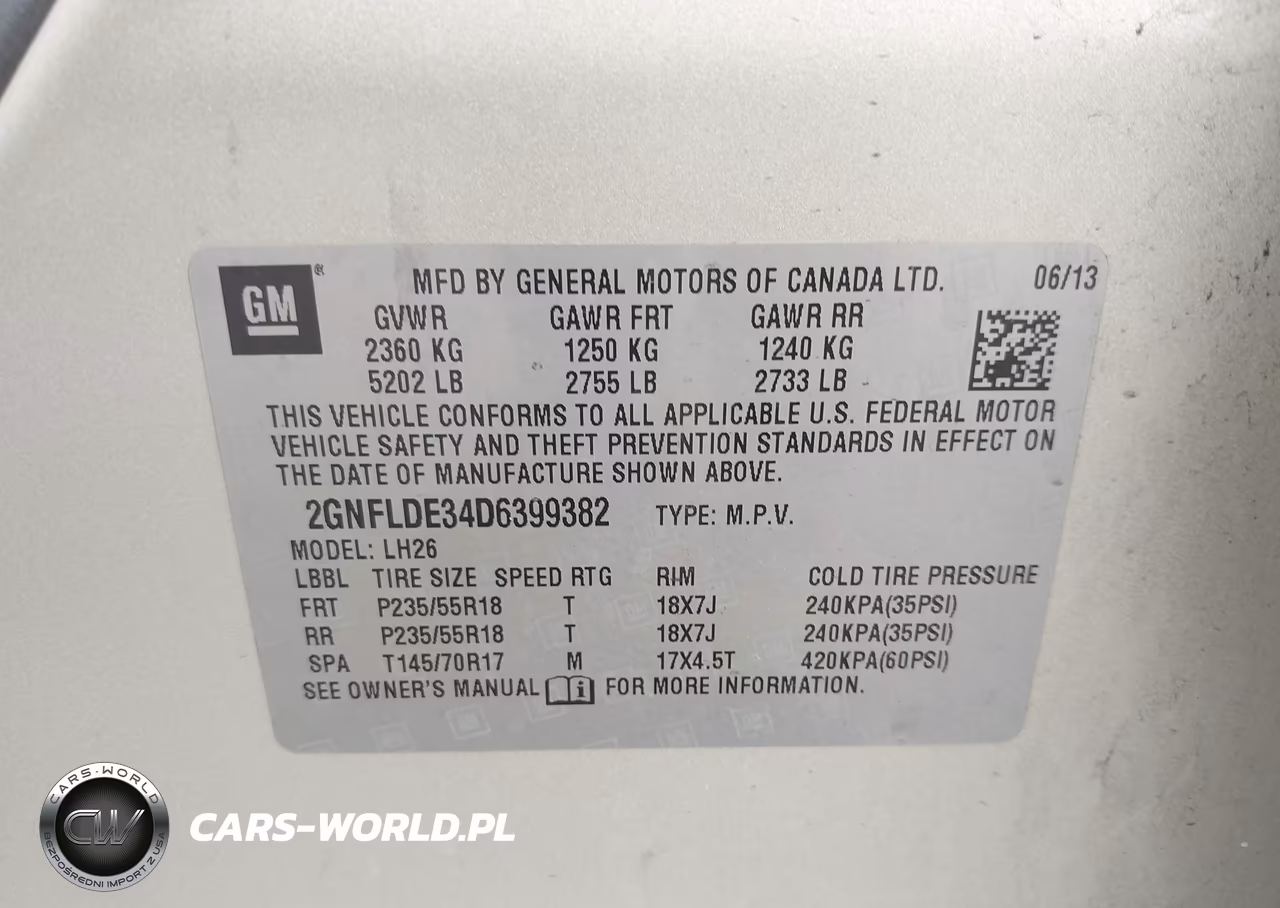 2013 Chevrolet Equinox 1Lt VIN:2GNFLDE34D6399382 - 9