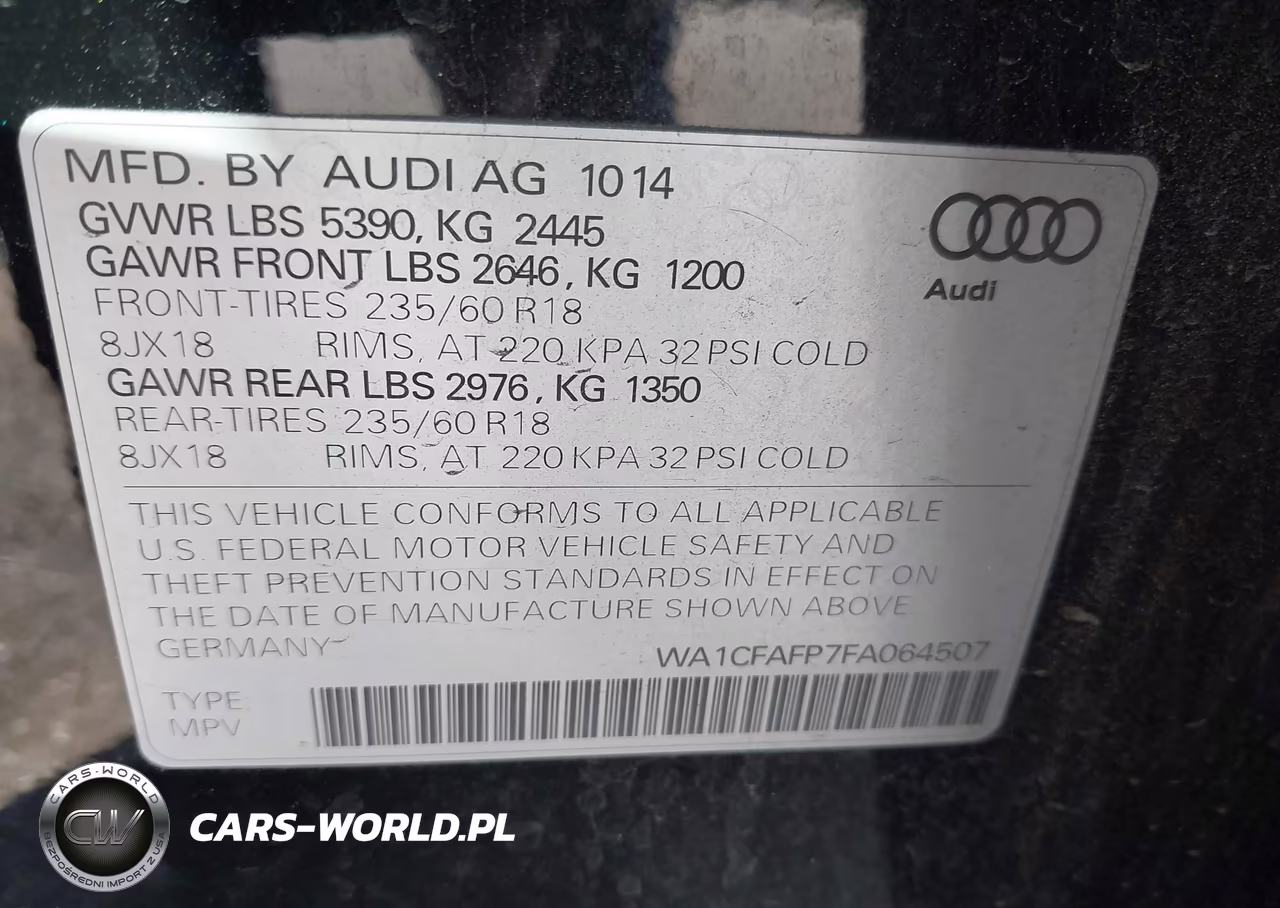 2015 Audi Q5 2.0T Premium VIN:WA1CFAFP7FA064507 - 9