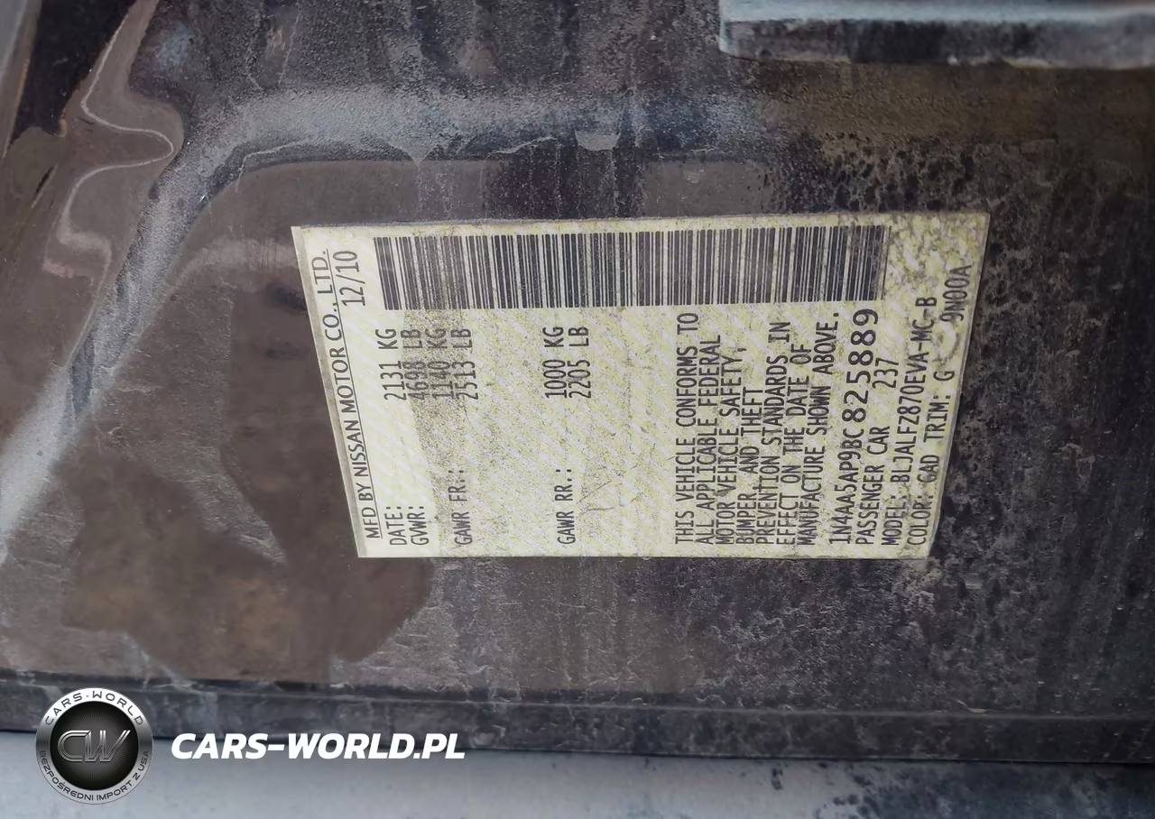 2011 Nissan Maxima 3.5 Sv VIN:1N4AA5AP9BC825889 - 9