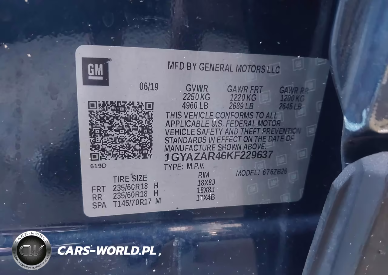 2019 Cadillac Xt4 Luxury VIN:1GYAZAR46KF229637 - 9