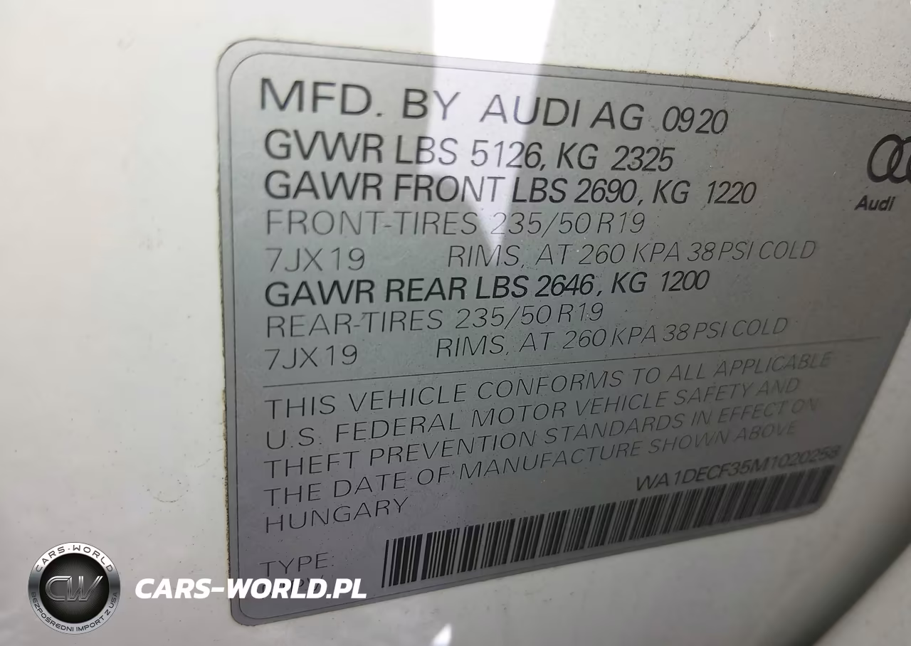 2021 Audi Q3 Premium 45 Tfsi S Line Quattro Tiptronic VIN:WA1DECF35M1020258 - 9