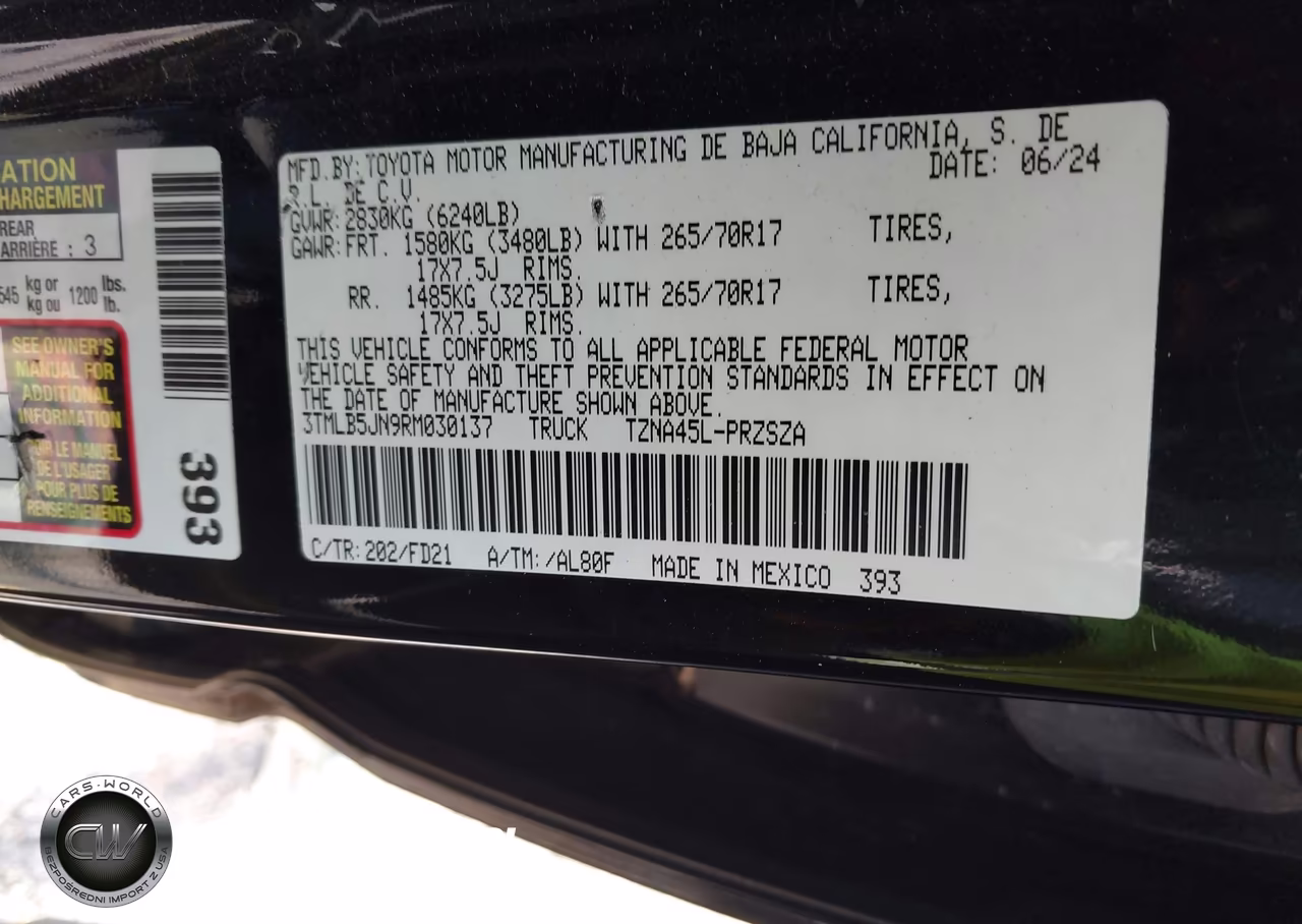 2024 Toyota Tacoma Trd Off Road VIN:3TMLB5JN9RM030137 - 9