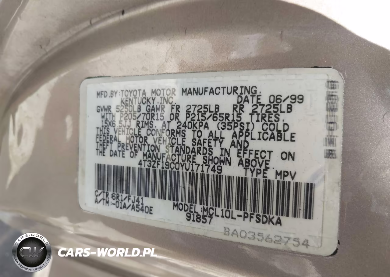 2003 Toyota Sienna Le VIN:4T3ZF13C83U538642 - 9