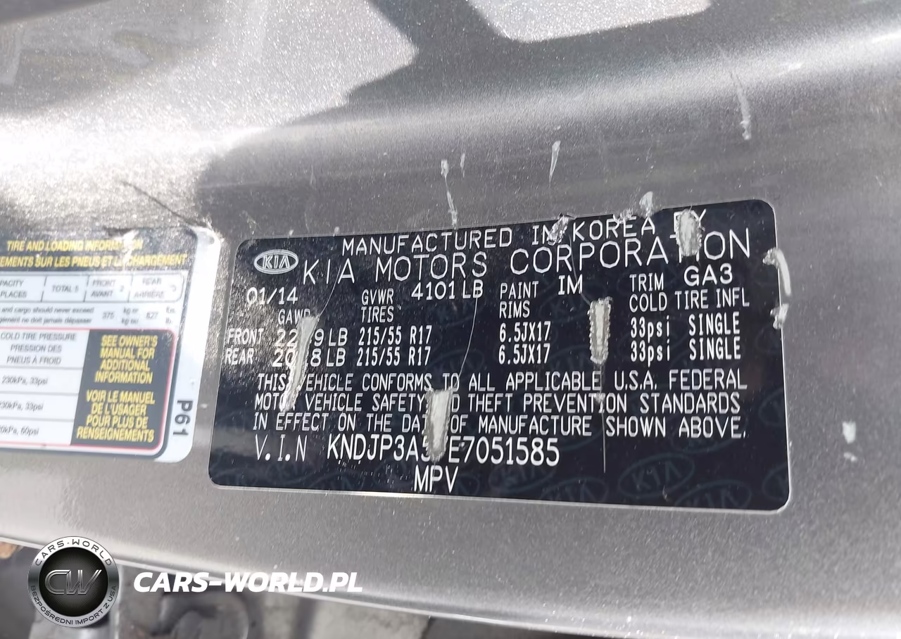 2014 Kia Soul + VIN:KNDJP3A57E7051585 - 9