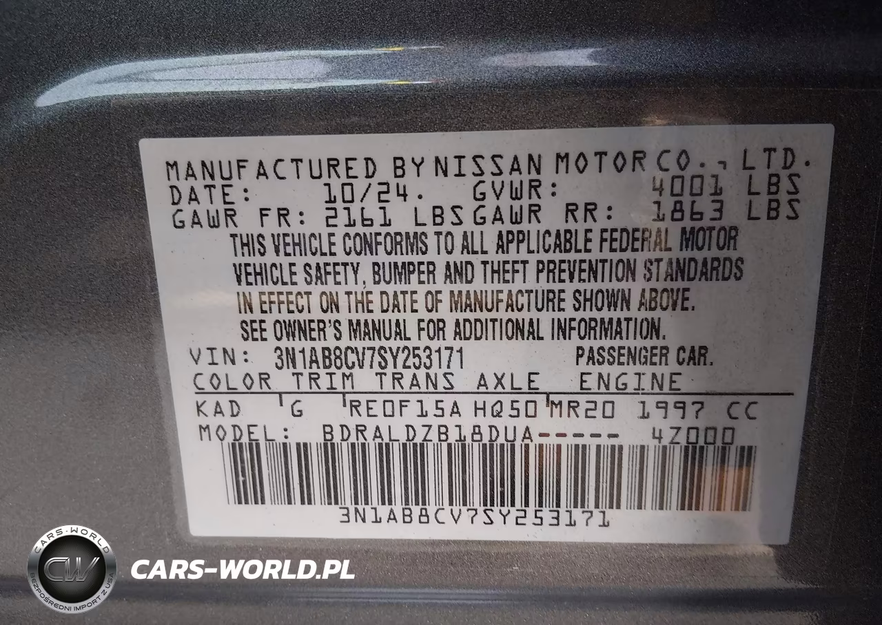 2025 Nissan Sentra Sv VIN:3N1AB8CV7SY253171 - 9