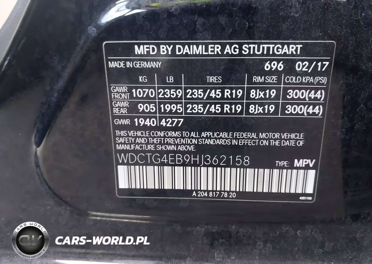 2017 Mercedes-Benz Gla 250 VIN:WDCTG4EB9HJ362158 - 9
