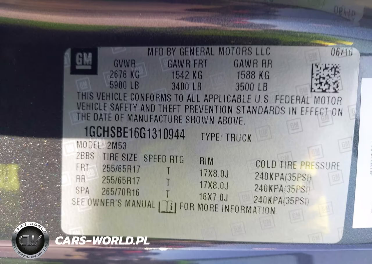 2016 Chevrolet Colorado Wt VIN:1GCHSBE16G1310944 - 9