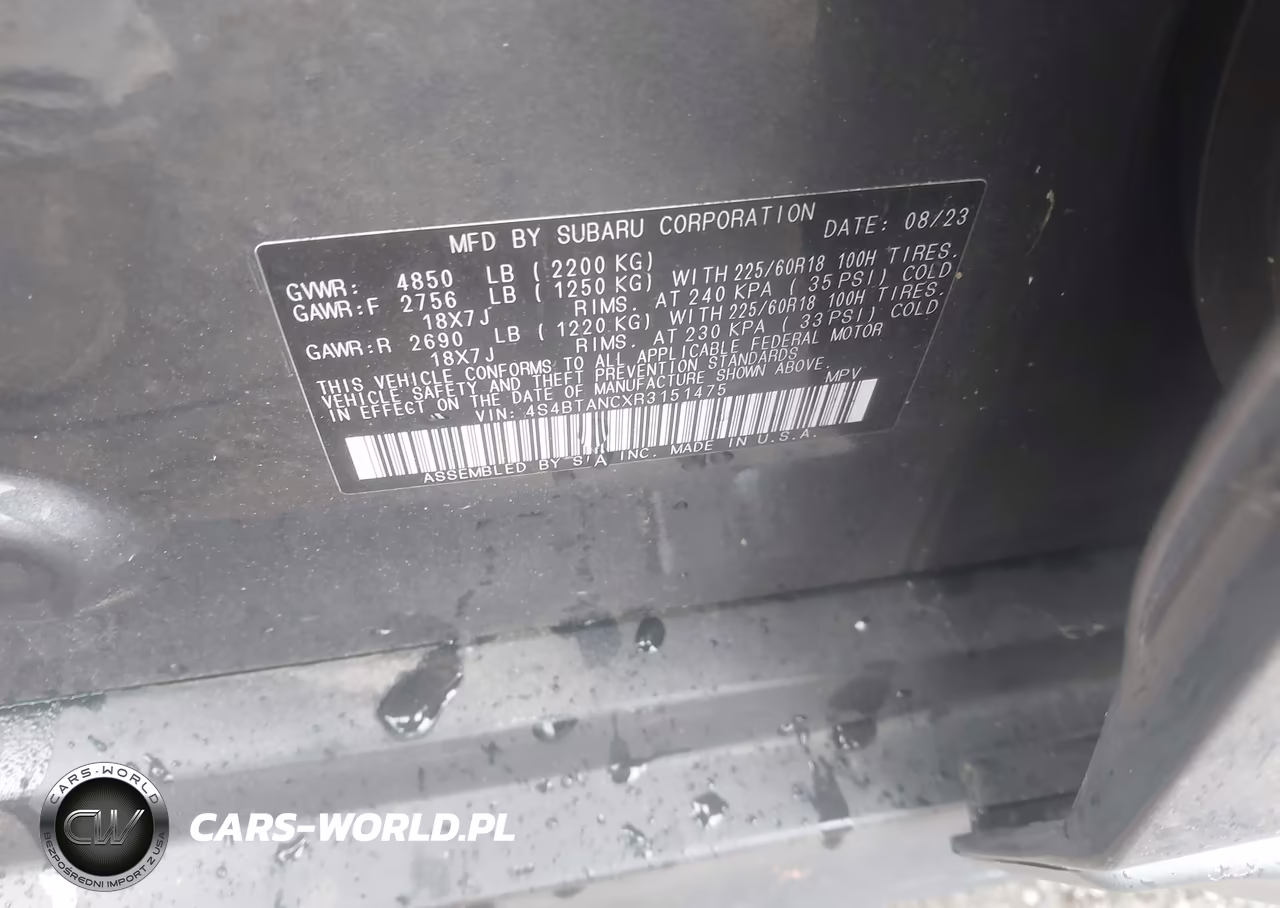 2024 Subaru Outback Limited VIN:4S4BTANCXR3151475 - 9