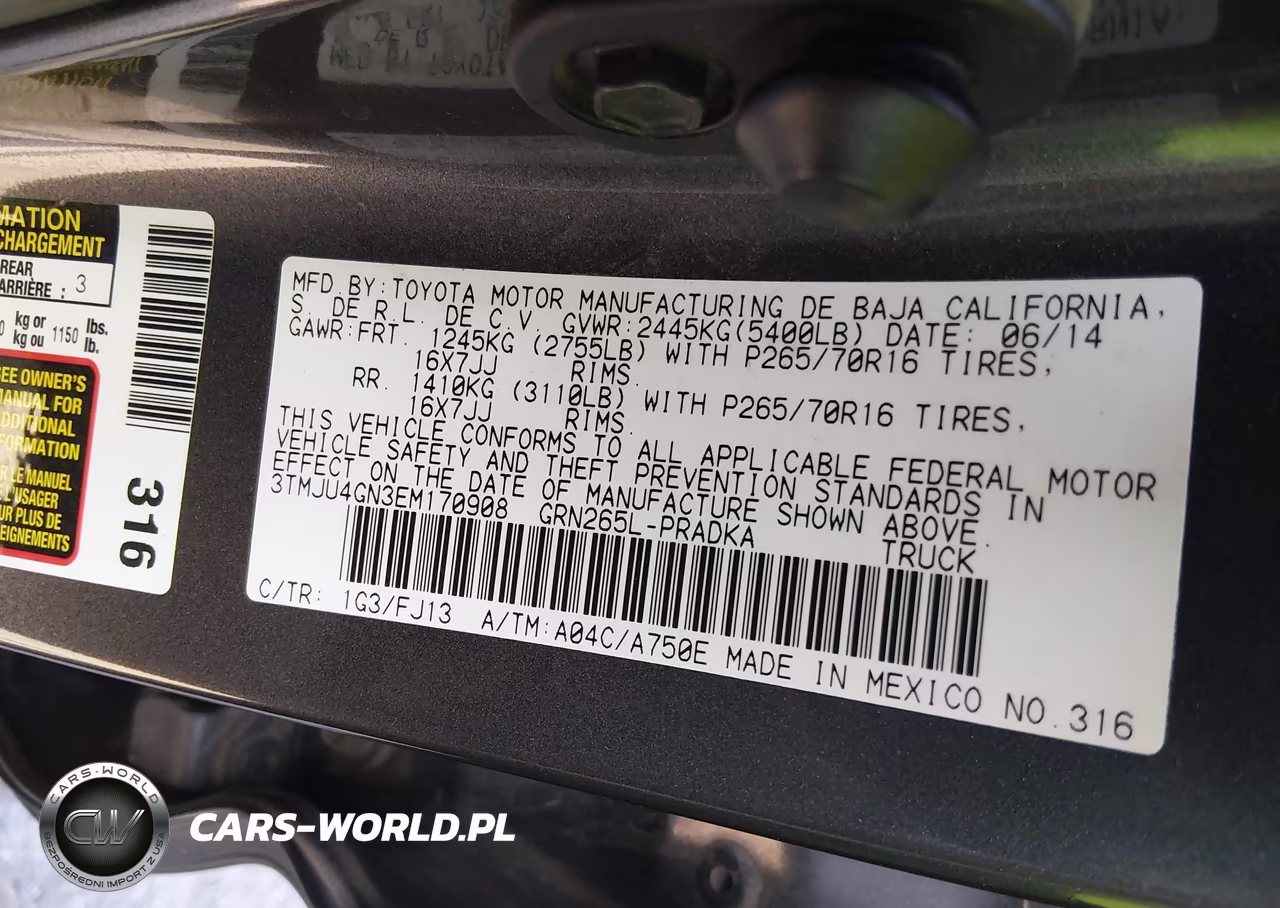 2014 Toyota Tacoma Prerunner V6 VIN:3TMJU4GN3EM170908 - 9