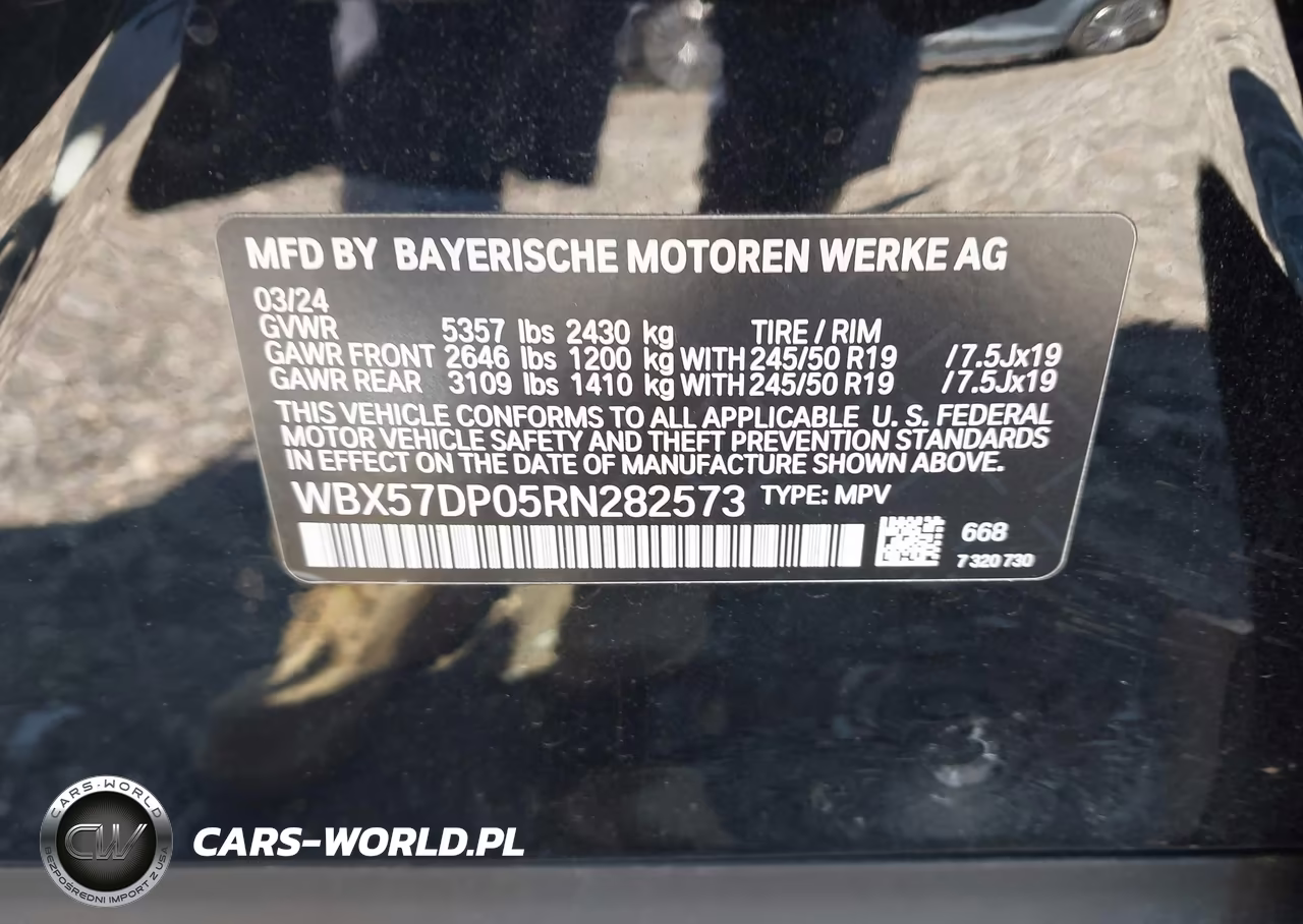 2024 BMW X3 xDrive30I VIN:WBX57DP05RN282573 - 9