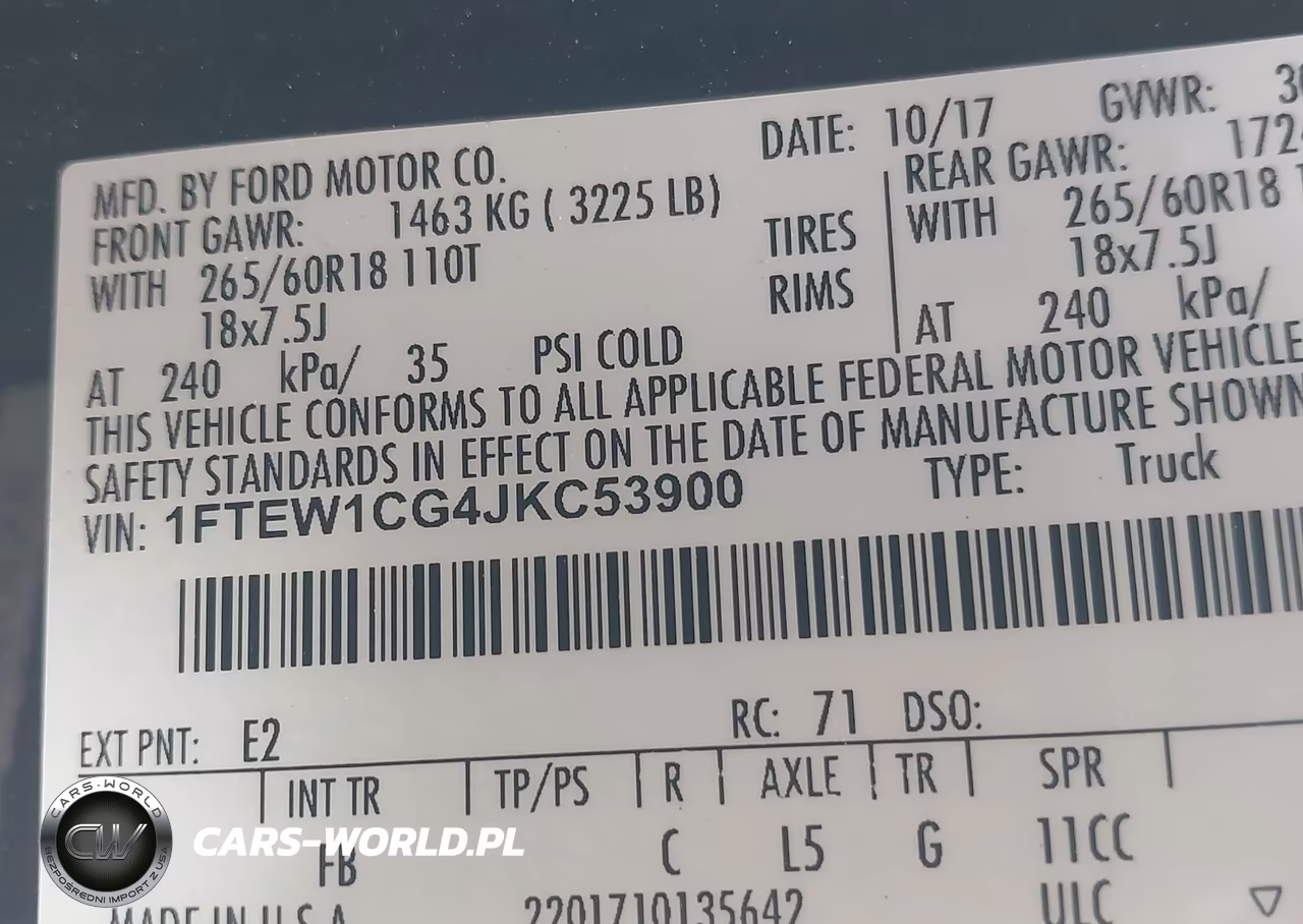 2018 Ford F-150 Xlt VIN:1FTEW1CG4JKC53900 - 9