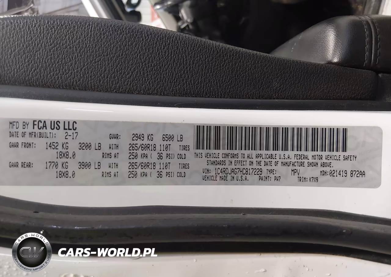 2017 Dodge Durango Sxt Awd VIN:1C4RDJAG7HC817229 - 9