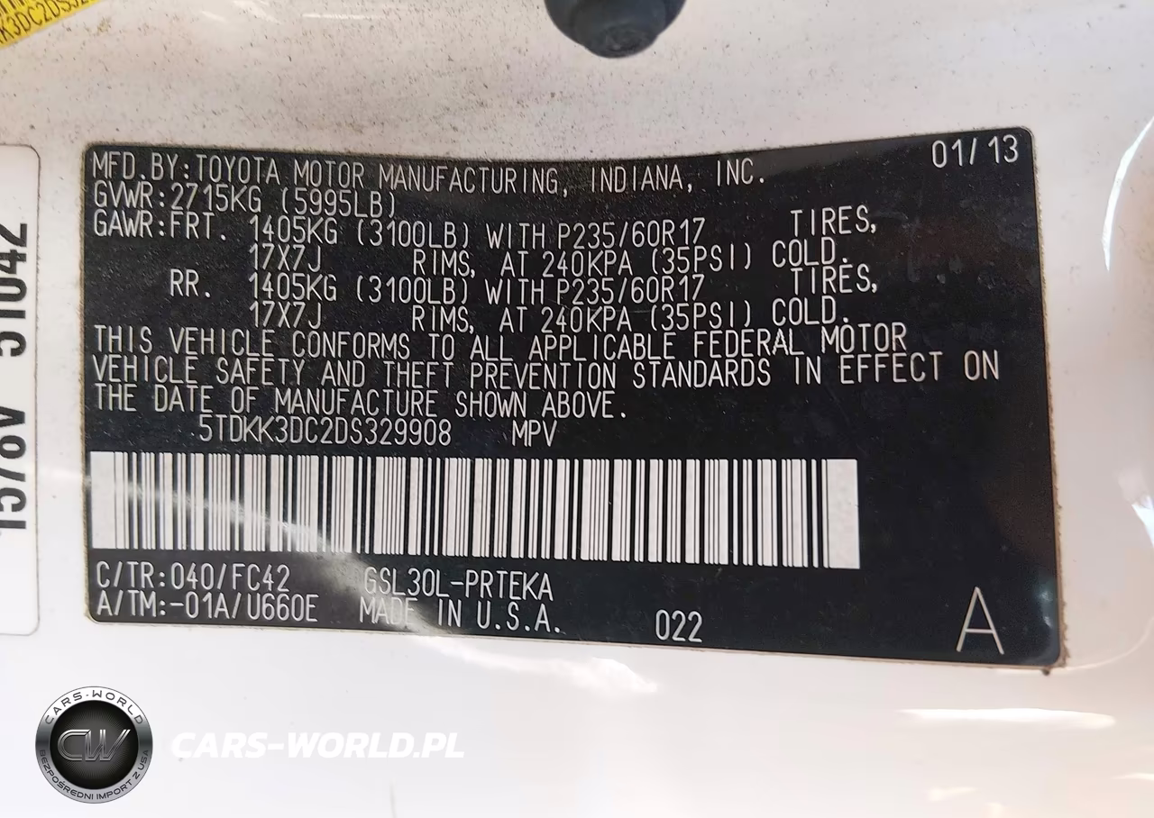 2013 Toyota Sienna Le V6 8 Passenger VIN:5TDKK3DC2DS329908 - 9