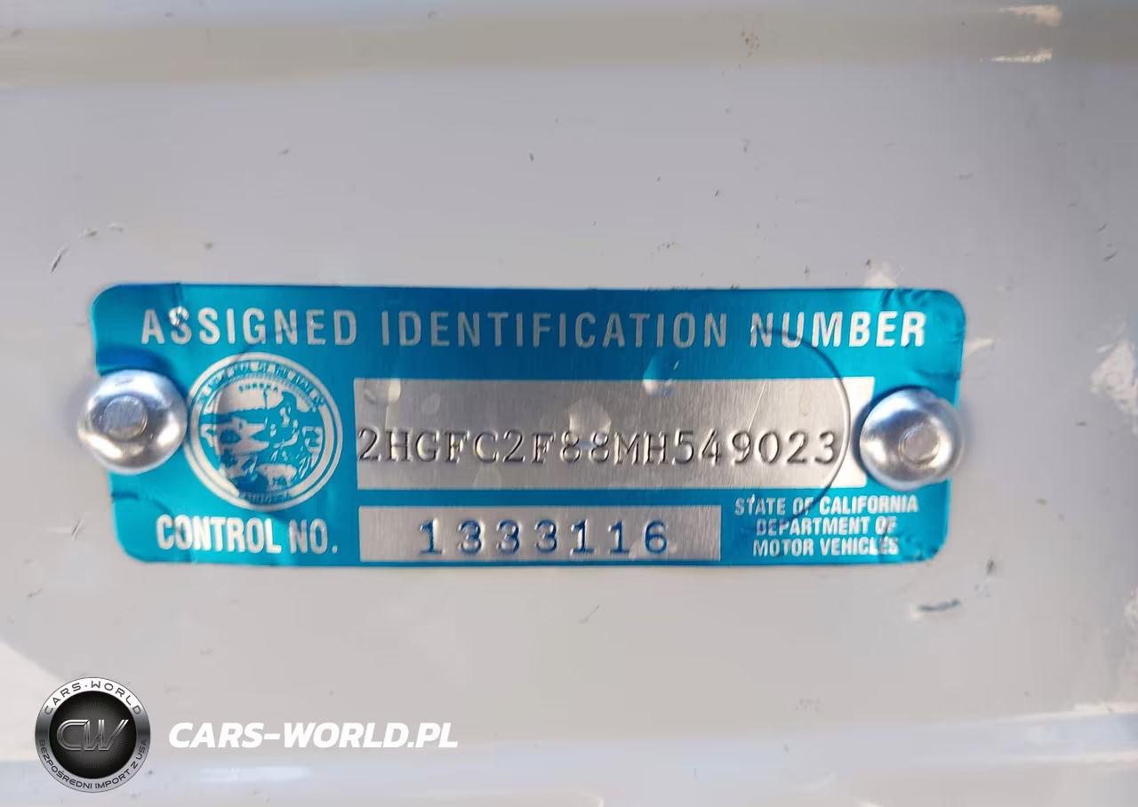 2021 Honda Civic Sport VIN:2HGFC2F88MH549023 - 9