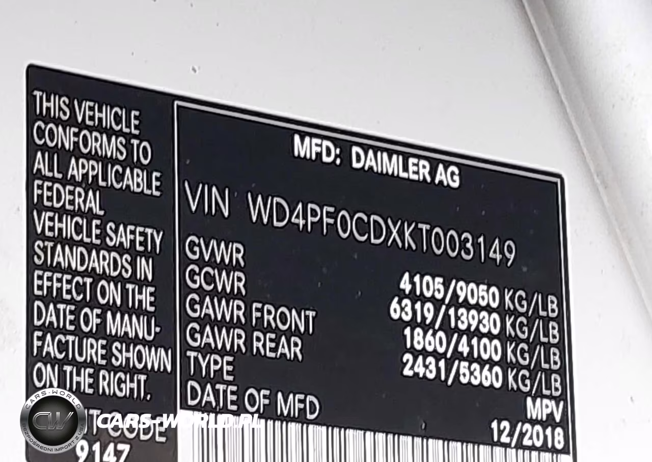 2019 Mercedes-Benz Sprinter 2500 Standard Roof V6 VIN:WD4PF0CDXKT003149 - 9