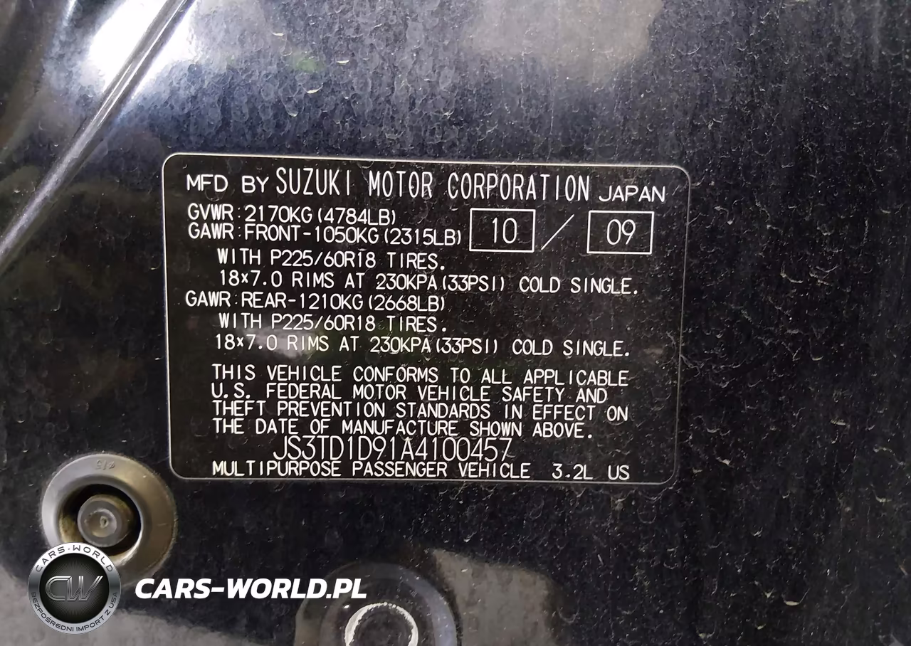 2010 Suzuki Grand Vitara Limited V6 VIN:JS3TD1D91A4100457 - 9