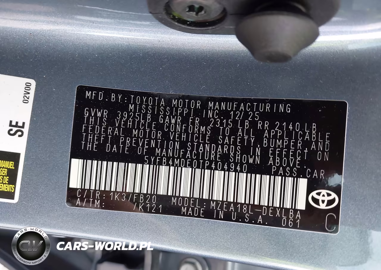 2026 Toyota Corolla Le VIN:5YFB4MDE0TP404940 - 9