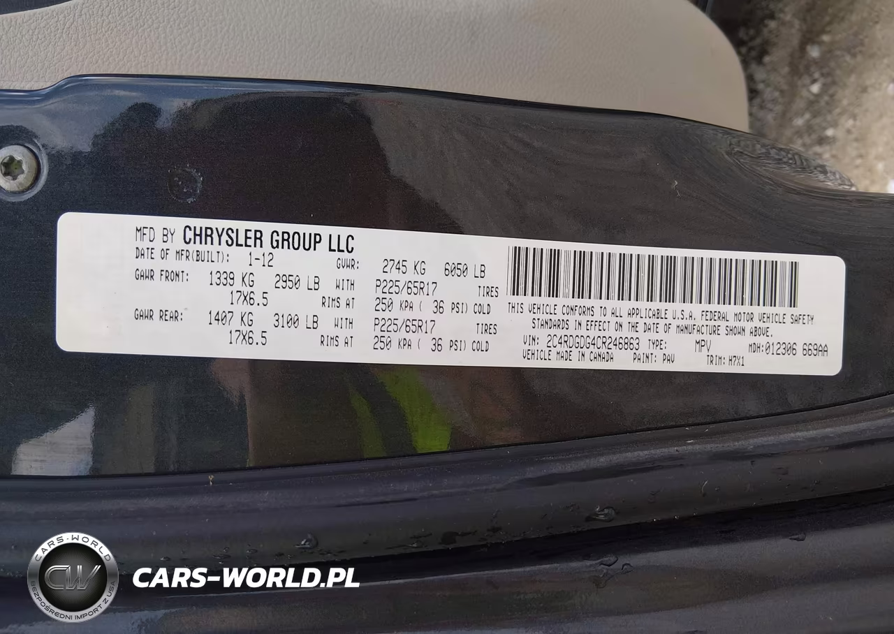 2012 Dodge Grand Caravan Crew VIN:2C4RDGDG4CR246863 - 9