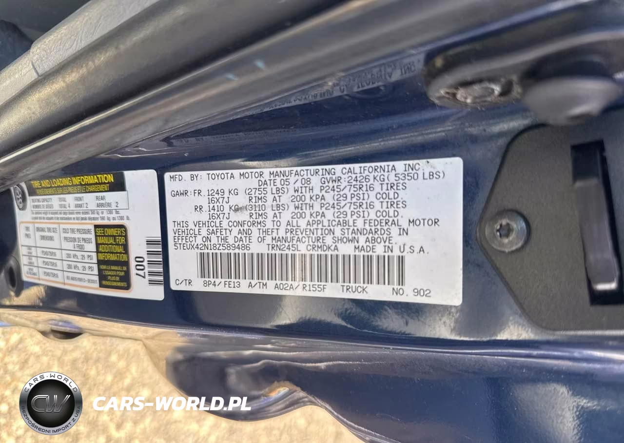 2008 Toyota Tacoma VIN:5TEUX42N18Z589486 - 9