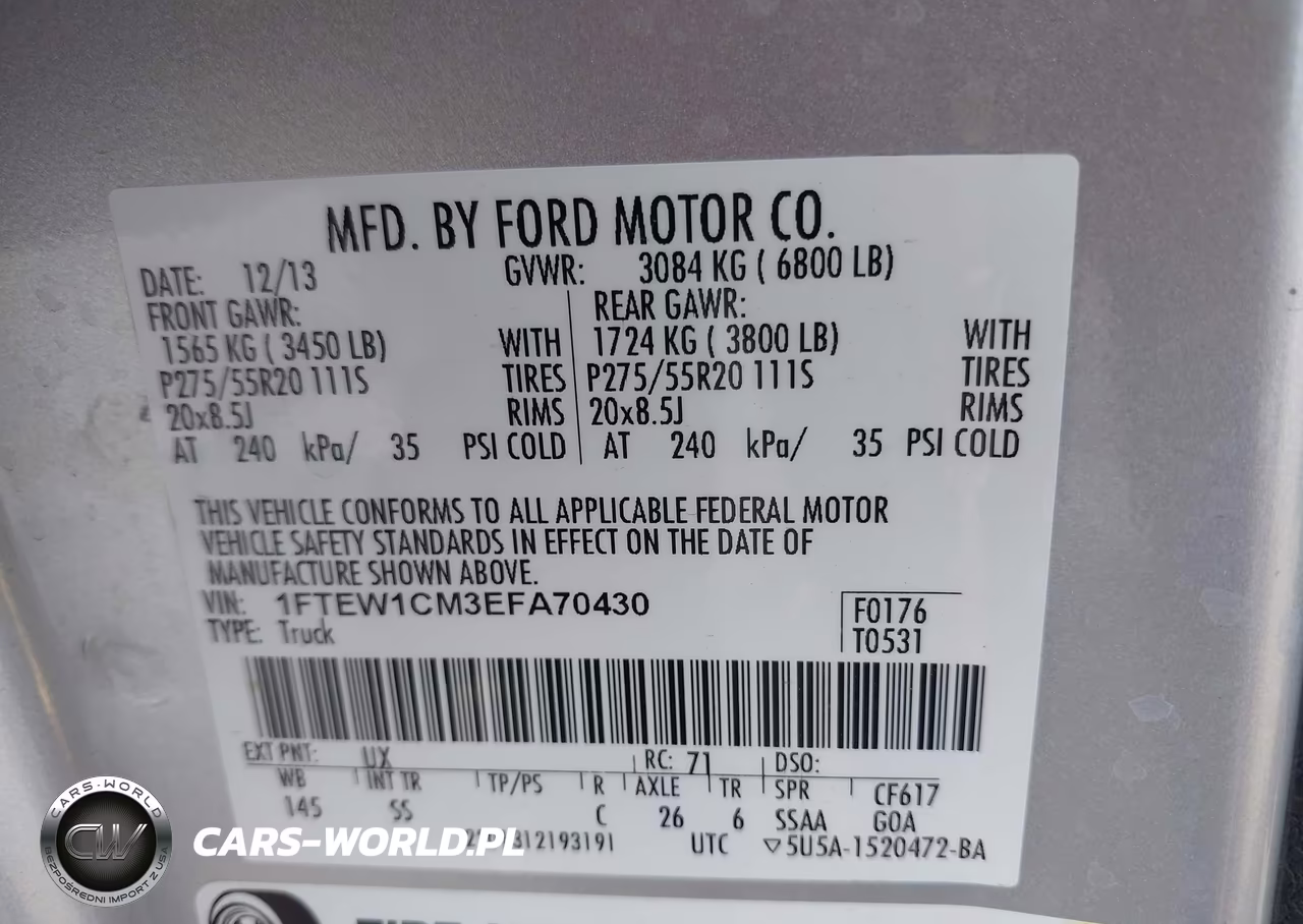 2014 Ford F-150 Stx VIN:1FTEW1CM3EFA70430 - 9