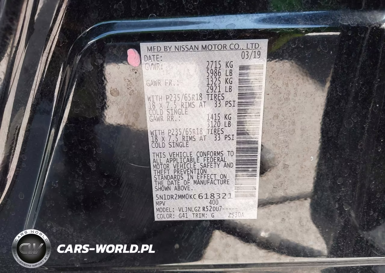 2019 Nissan Pathfinder Sl VIN:5N1DR2MM0KC618321 - 9