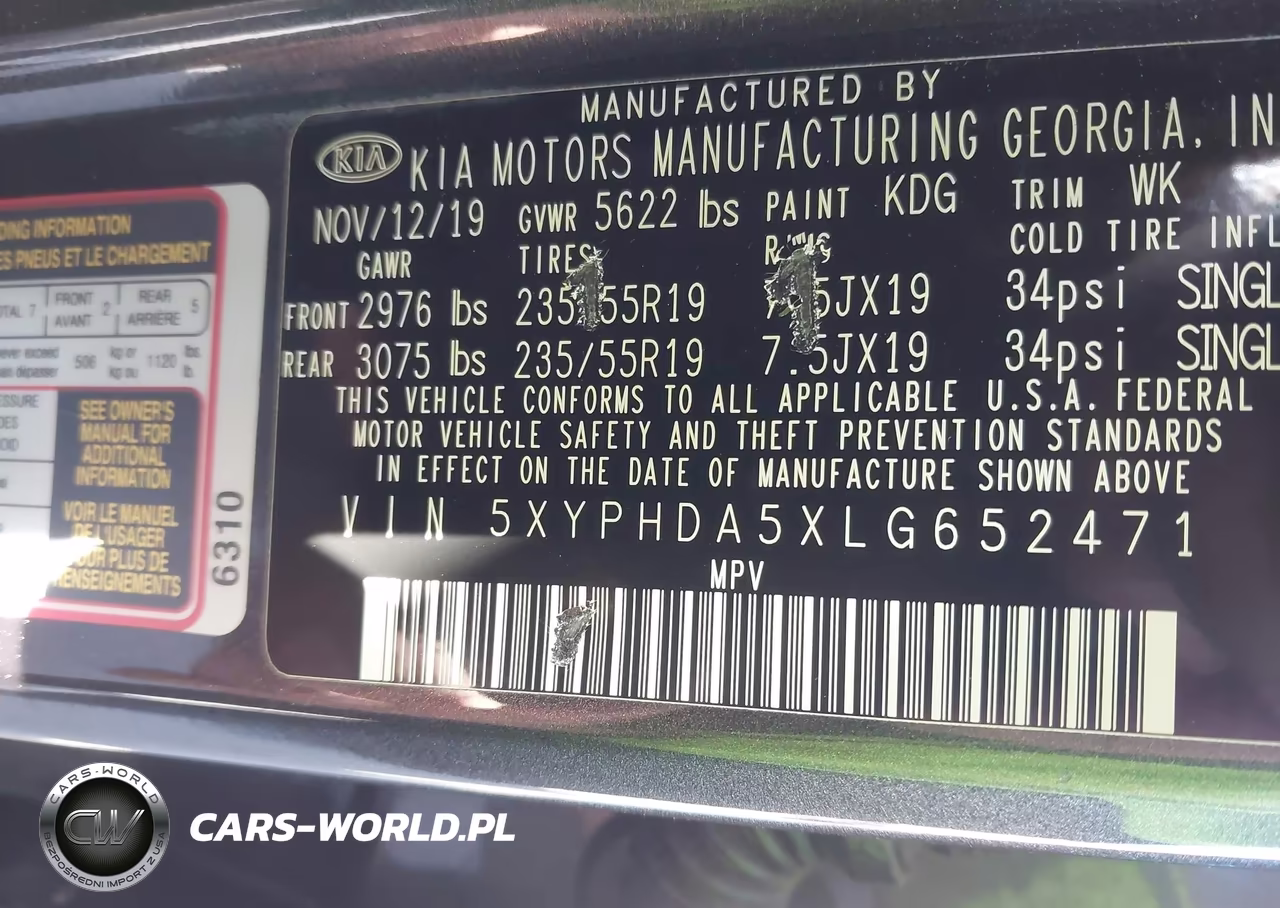 2020 Kia Sorento 3.3L Ex VIN:5XYPHDA5XLG652471 - 9