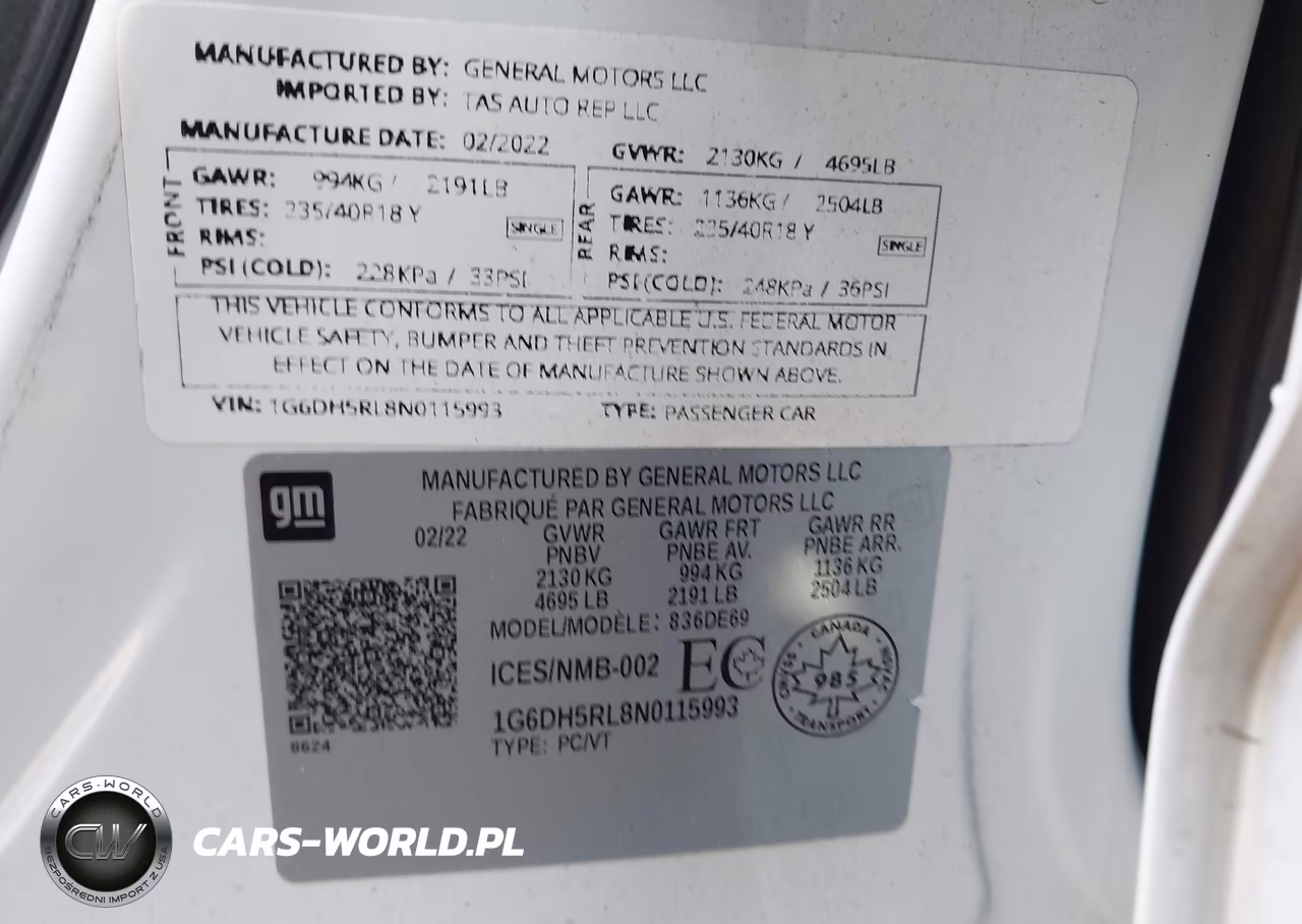 2022 Cadillac Ct4-V V-Series VIN:1G6DH5RL8N0115993 - 9