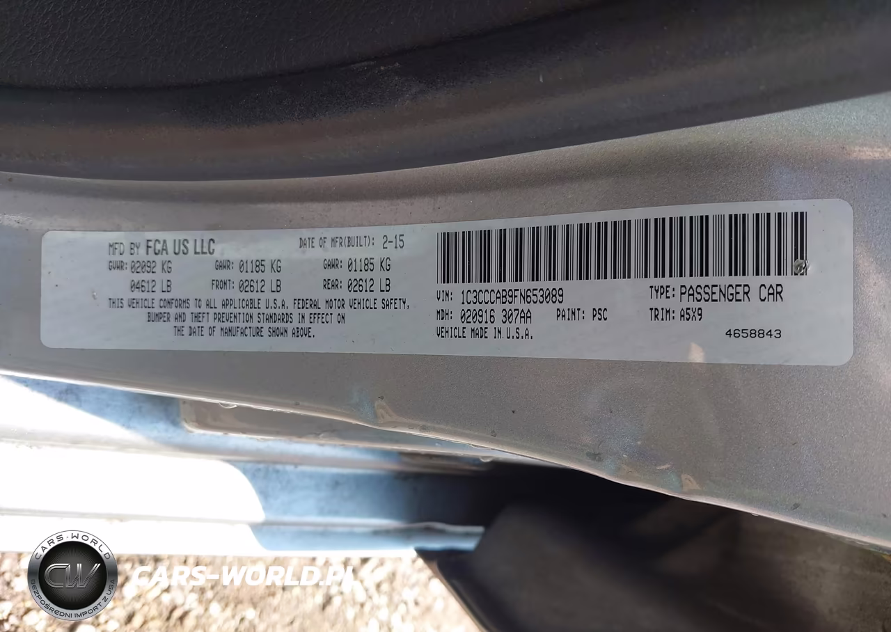 2015 Chrysler 200 Limited VIN:1C3CCCAB9FN653089 - 9