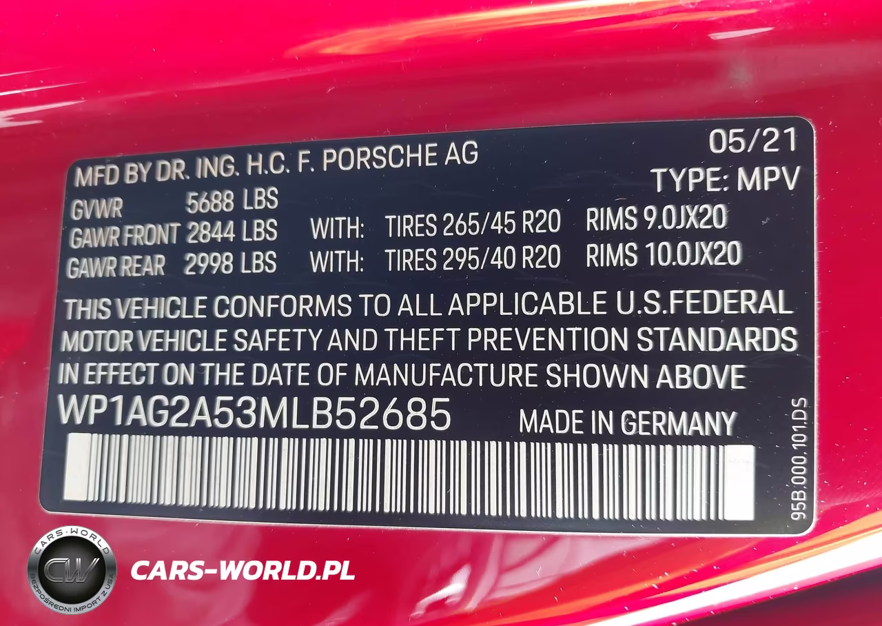 2021 Porsche Macan Gts VIN:WP1AG2A53MLB52685 - 9