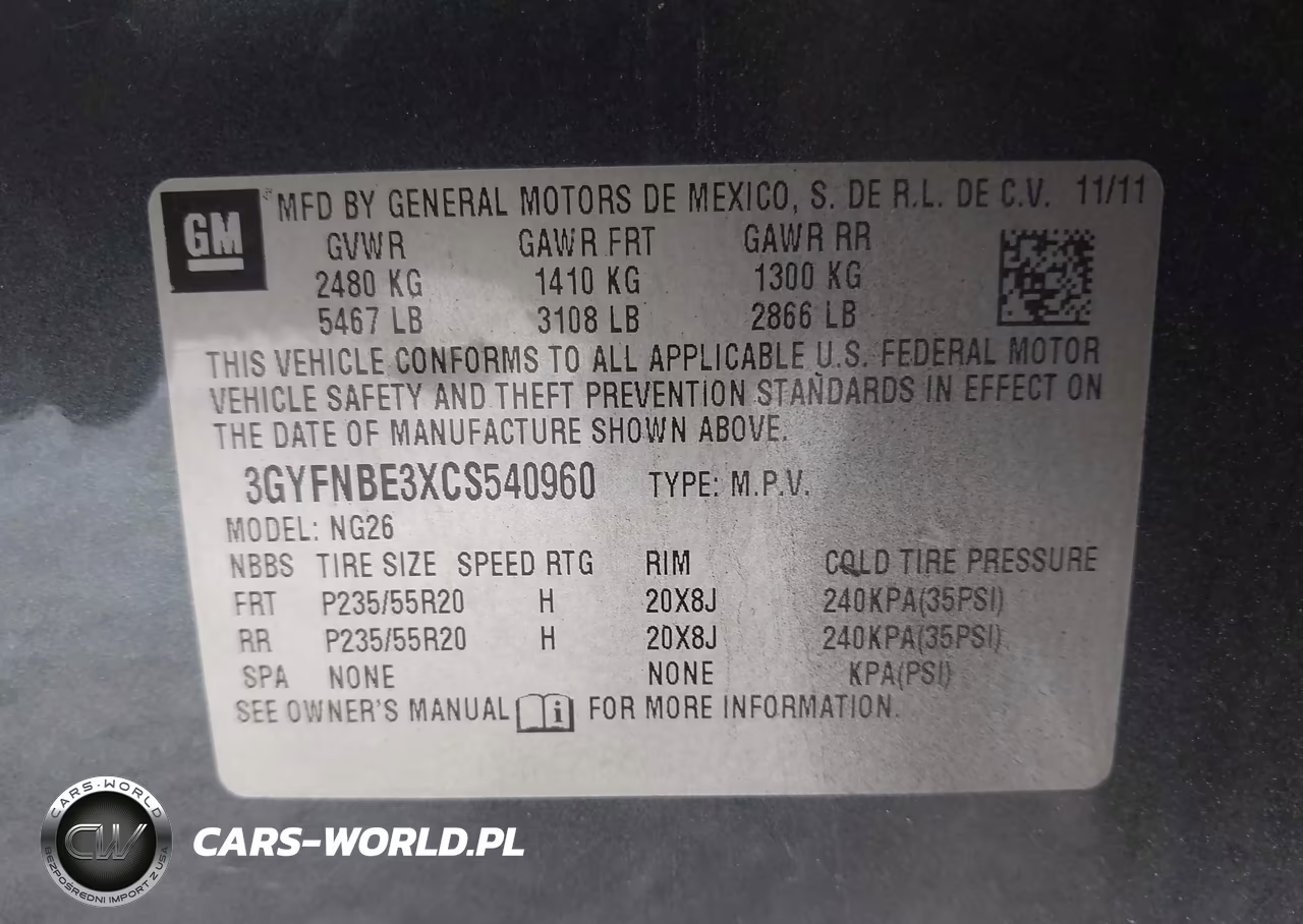 2012 Cadillac Srx Performance Collection VIN:3GYFNBE3XCS540960 - 9