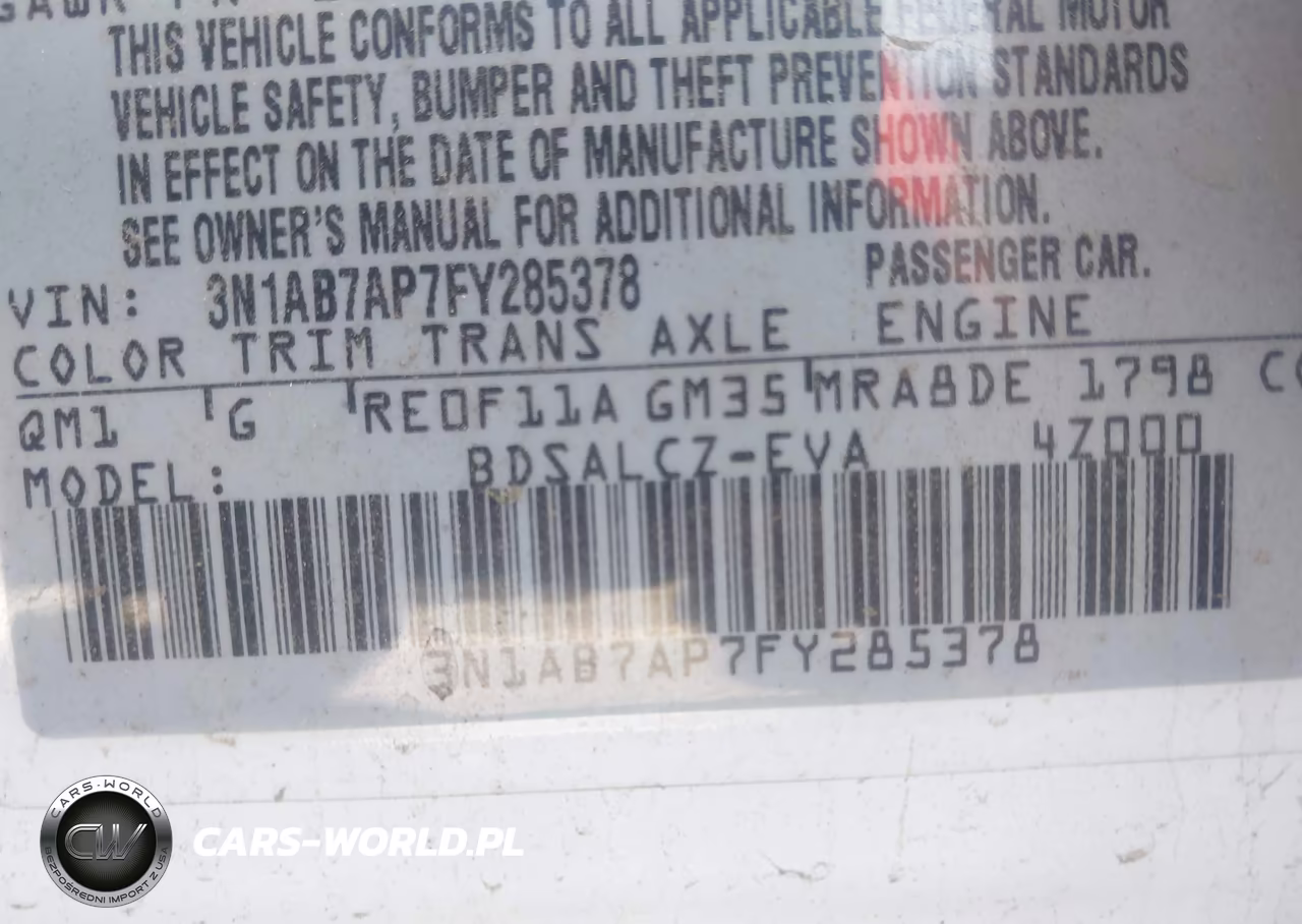 2015 Nissan Sentra S VIN:3N1AB7AP7FY285378 - 9