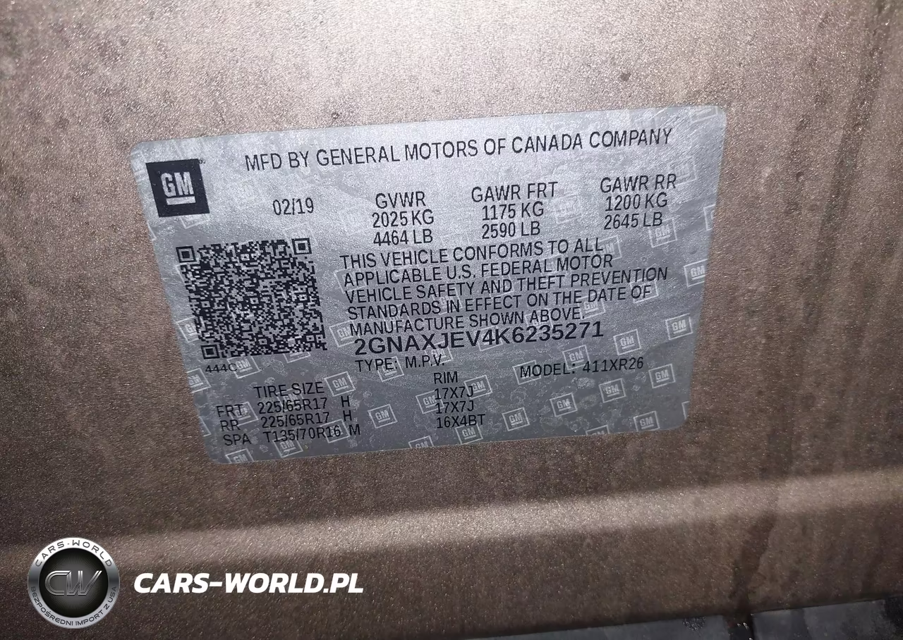 2019 Chevrolet Equinox Lt VIN:2GNAXJEV4K6235271 - 9