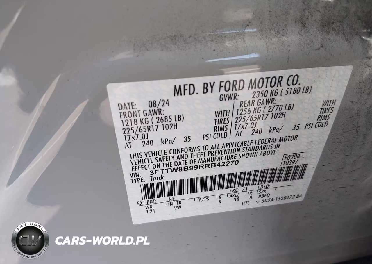 2024 Ford Maverick Xl VIN:3FTTW8B99RRB42270 - 9