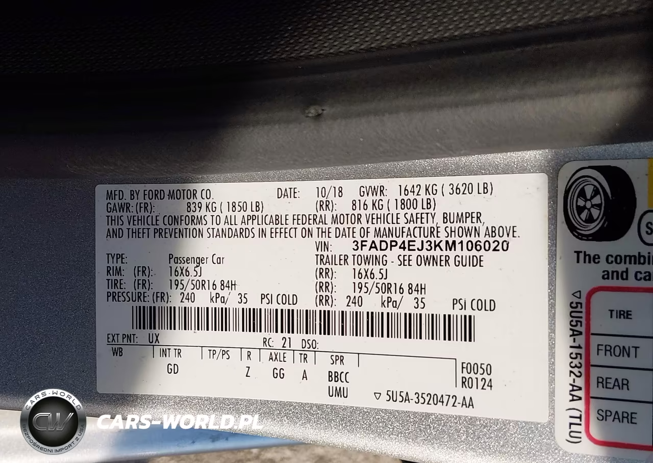 2019 Ford Fiesta Se VIN:3FADP4EJ3KM106020 - 9