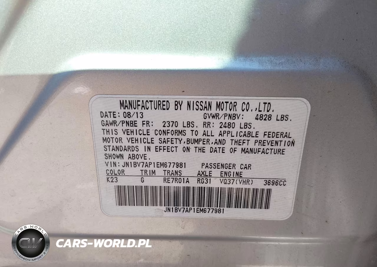 2014 Infiniti Q50 Premium VIN:JN1BV7AP1EM677981 - 9