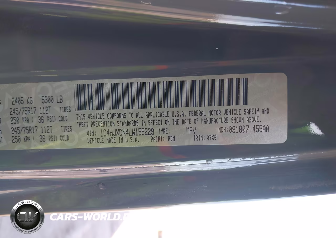 2020 Jeep Wrangler Unlimited Sport S 4X4 VIN:1C4HJXDN4LW155229 - 9